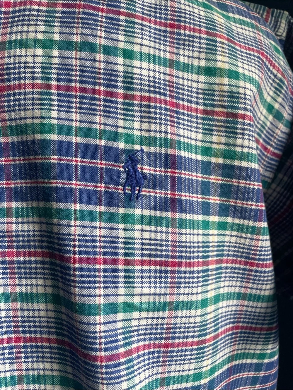 Ralph Lauren Boys Large 16/18 Short Sleeve Button Down Shirt Multi Colored Plaid